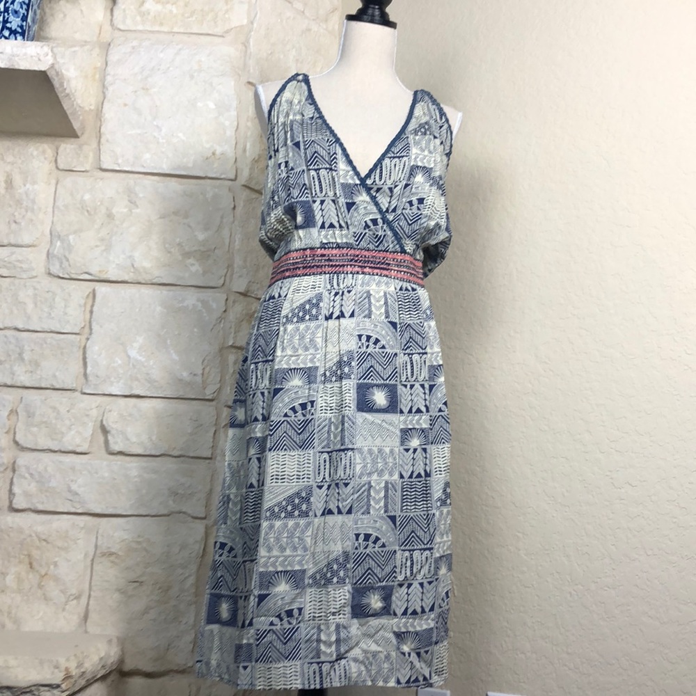 Nwt Patterned Spaghetti Strap Sundress Dress - image 1